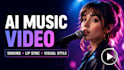 create realistic ai music video with singing, lip sync, and 3d lyric music video