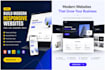 create a modern responsive website using HTML CSS javascript react