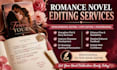 do book editing and proofreading grammar check romance fiction novel book editor