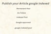 publish your article on google indexed websites