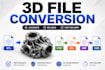 convert stl, step, obj and cad files accurately