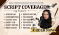write professional screenplay script coverage, analysis and detailed feedback