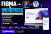 convert figma to wordpress using elementor or divi responsive website