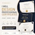 create elegant award course and appreciation certificates