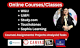 do sophia learning, wgu, study com, umpi, college, touchstones classes, courses