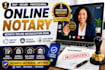 provide remote online notary, same day notarization, emergency notary services