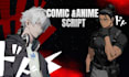 write comic and script, manga or webtoon book, graphic novel, comic illustration
