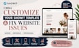 customize showit template, update showit website and fix issues