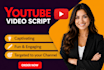 write viral youtube scripts for faceless, cash cow channel, yout ube automation