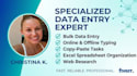 do accurate data entry and data organization