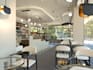 render propose cafe layout, bakery, coffee shop interior cgi visual, bistro shop
