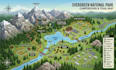 design custom hiking map trail map park map campground outdoor map illustration