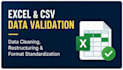 clean validate and format excel and CSV data