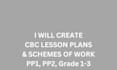 write cbc ecde lesson plans and schemes of work
