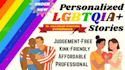 write a romantic or erotic lgbtqia story for you