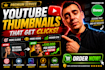 design youtube twitch and gaming thumbnails with high CTR