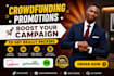 launch crowdfunding campaign for kickstarter, gofundme, indiegogo