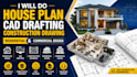 do house plan cad drafting construction drawing residential commercial design