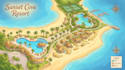 design resort map, campground map, hotel map, rv park map, and tourist map