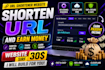 build a professional URL shortener website with admin panel