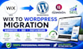 migrate wix website to wordpress with elementor and SEO