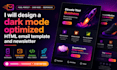 design a dark mode optimized HTML email template and newsletter