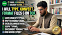 professionally type your books and any documents