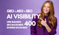ai SEO backlinks link building, aeo , GEO to rank on google and ai visibility