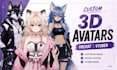 custom 3d vrchat avatar, vtuber model and vrm with rigging, vrchat commission