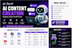 create ai generated social media content, captions, and scripts