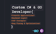 develop custom console applications and backend logic in c sharp or go