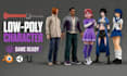 create 3d ps1, psx, ps2, n64 retro low poly rigged animated game ready character