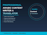 write professional arabic content and technical translation