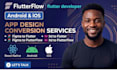 design a figma to flutter conversion, xd to flutter, figma to flutterflow code