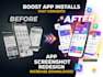 redesign app screenshots for higher installs and better app store conversion