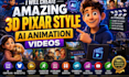 3d pixar style ai animation video 3d ai storytelling animation 3d pixar ai video