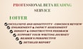 beta read your manuscript with detailed feedback