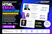 design clickable HTML email signature or outlook signature