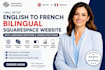 setup english french bilingual squarespace website with language switcher