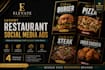 create luxury restaurant social media posts and food advertisements