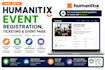 setup humanitix event registration, ticketing event page, integrate with zapier