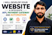 develop your website and integrate API, payment gateway and automation