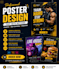design a professional and eye catching poster