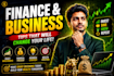 design eye catching tech and news youtube thumbnails