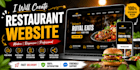 design modern restaurant website, cafe, food website