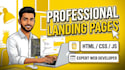create a modern landing page with HTML CSS javascript