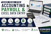 accounting, bookkeeping, payroll and excel data entry