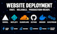 deploy, fix react nextjs website on vercel,netlify,github pages,cloudflare pages