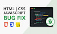 debug and fix your HTML, CSS, and javascript website