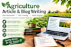 write SEO friendly agriculture articles and blog posts